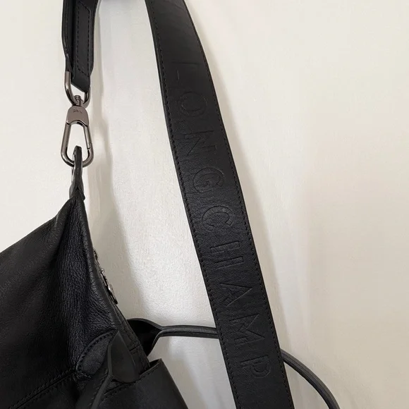 Longchamp - Le Pliage Xtra S Handbag - Black Leather - Picture 6 of 8